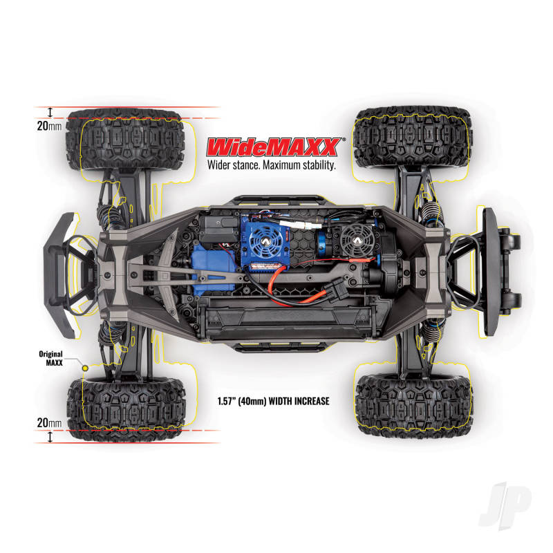 Traxxas Rock-n-Roll Maxx 1:10 4X4 Monster Truck RTR elettrico senza spazzole TRX89086-4-RNR (STOCK SHADOW)