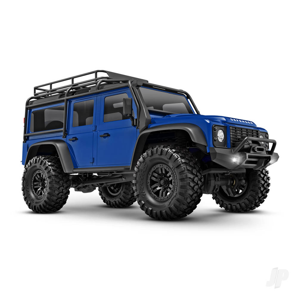 TRAXXAS TRX-4m Land Rover Defender 1:18 4X4 elektrische trailcrawler, BLAUW TRX97054-1-BLAUW (schaduwvoorraad)