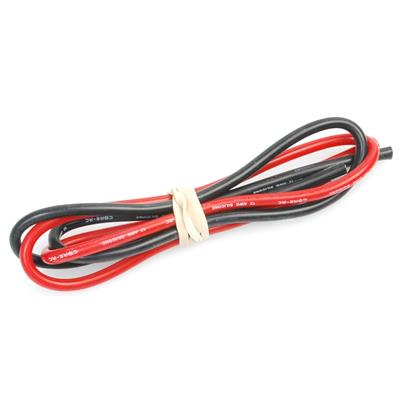 CORE RC SILICONENDRAAD 12G - ROOD/ZWART 2X50CM CR007