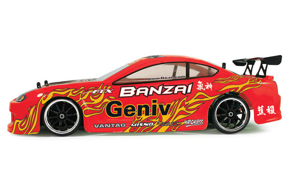 FTX Banzai 1/10th Scale 4WD RTR RC Car Brushed Electric Street Drift Car - Red FTX5529