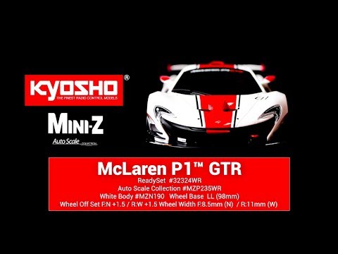 Mini-Z RWD McLaren P1 GTR Wit-Rood (W-MM/KT531P)