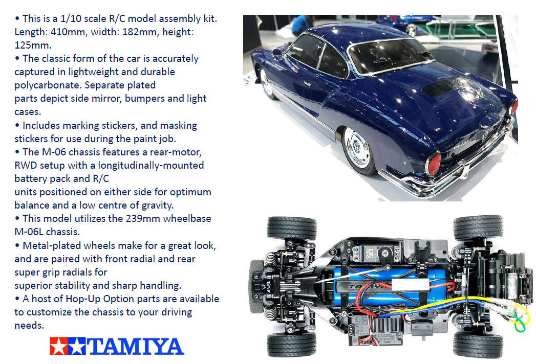 TAMIYA Volkswagen Karmann Ghia (M-06) 58677