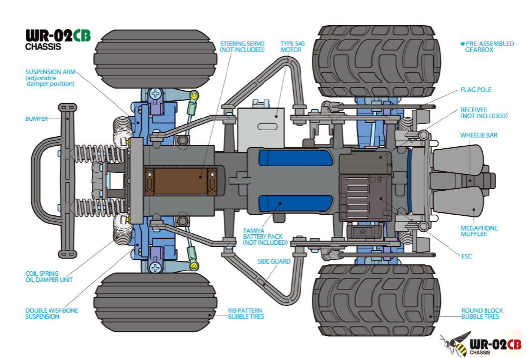 TAMIYA Calabrone comico WR-02CB 58666