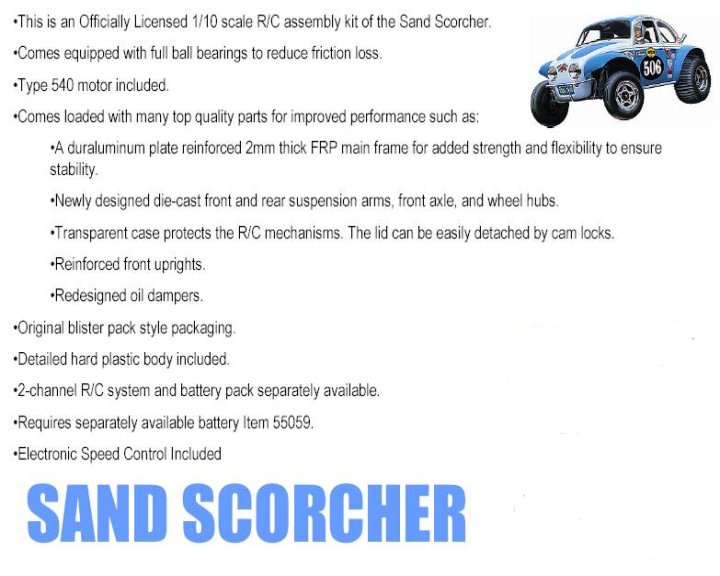 Tamiya Sand Scorcher 58452 (leveranciersvoorraad - beschikbaar op bestelling)