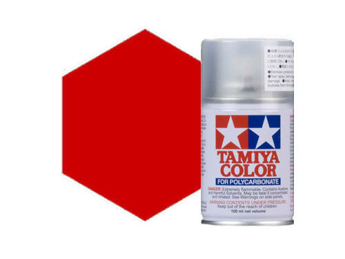 Vernice spray in policarbonato rosso metallizzato Tamiya PS-15 86015