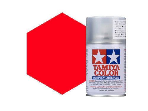 Tamiya PS-20 fluorescerend rood polycarbonaat spuitverf 86020