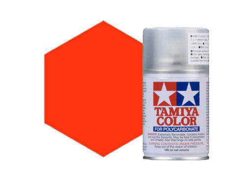 Tamiya PS-24 Fluorescent Orange Polycarbonate Spray Paint 86024