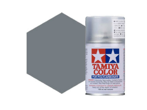 Vernice spray Tamiya PS-63 Bright Gun Metal in policarbonato 86063